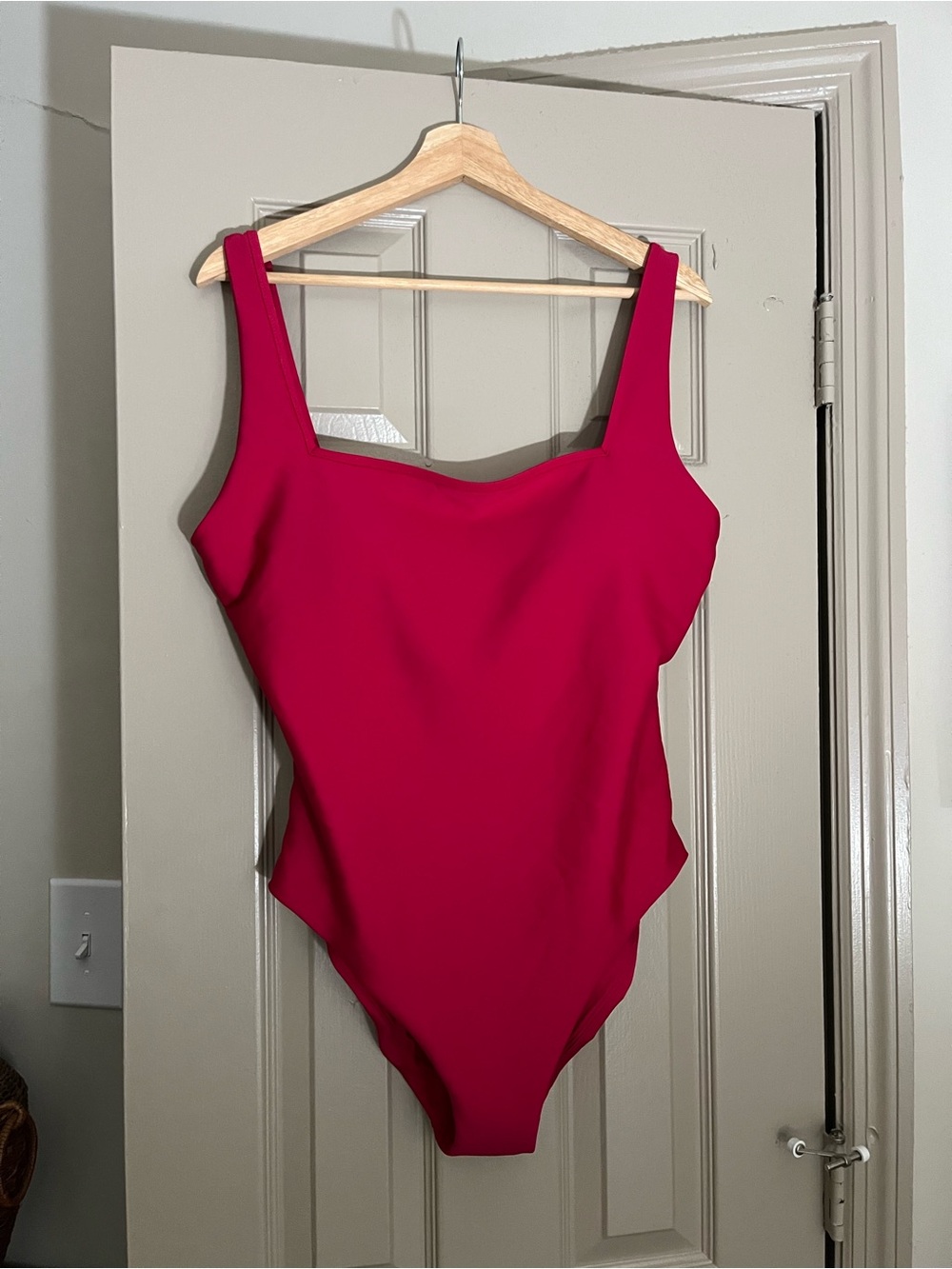 J. Crew Women's Raspberry-Red One-Piece Swimsuit